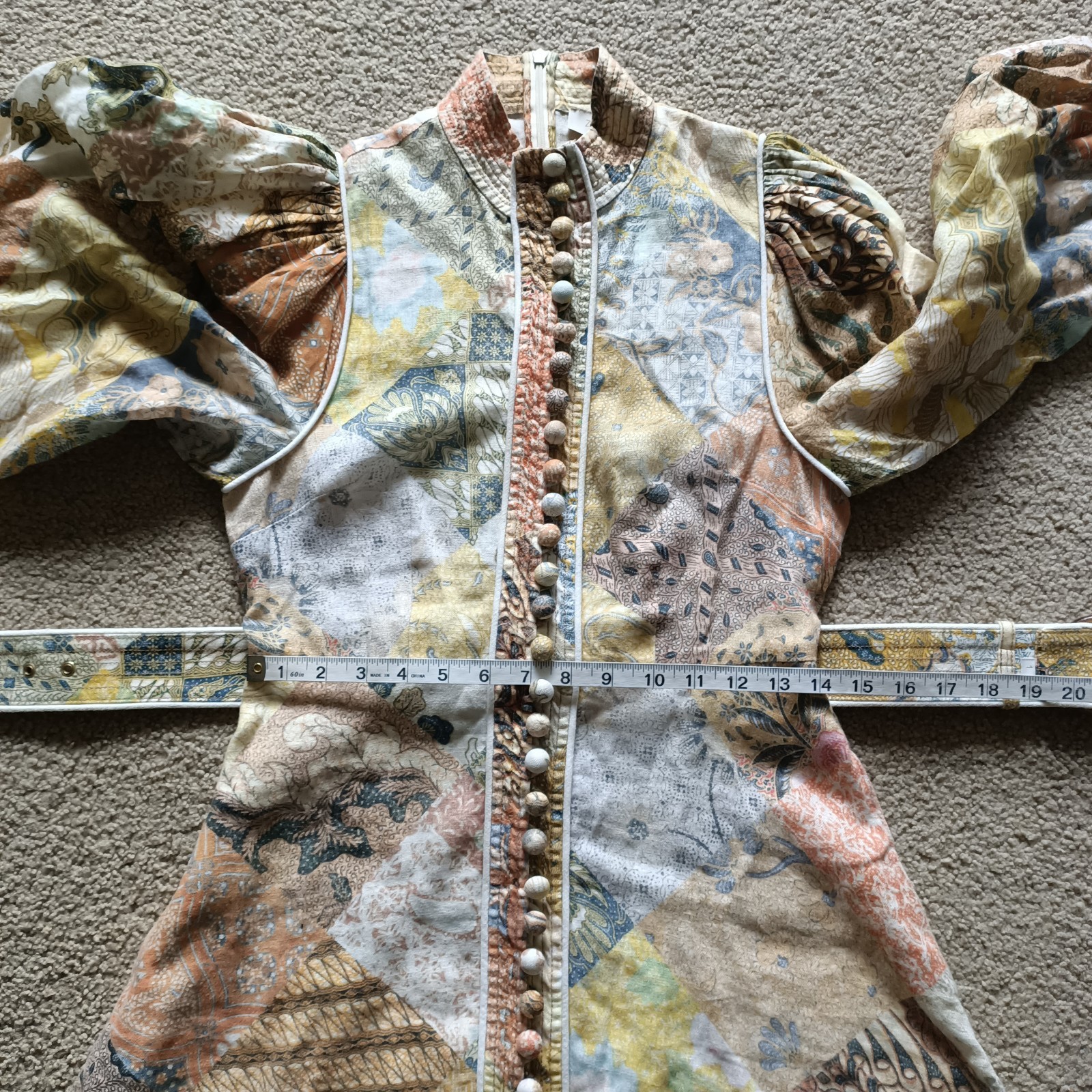 Zimmermann Brightside Batik Patch Belted Mini Dre… - image 12