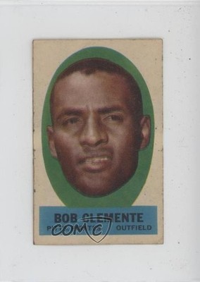 1963 Topps Peel-Offs Roberto Clemente (Bob on Card Peeling Instructions) HOF n8a
