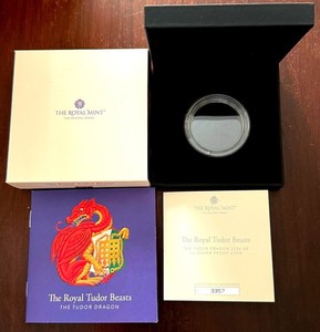 2024 GB ROYAL MINT TUDOR BEASTS DRAGON BOX CAPSULE BOOKLET COA - NO COIN