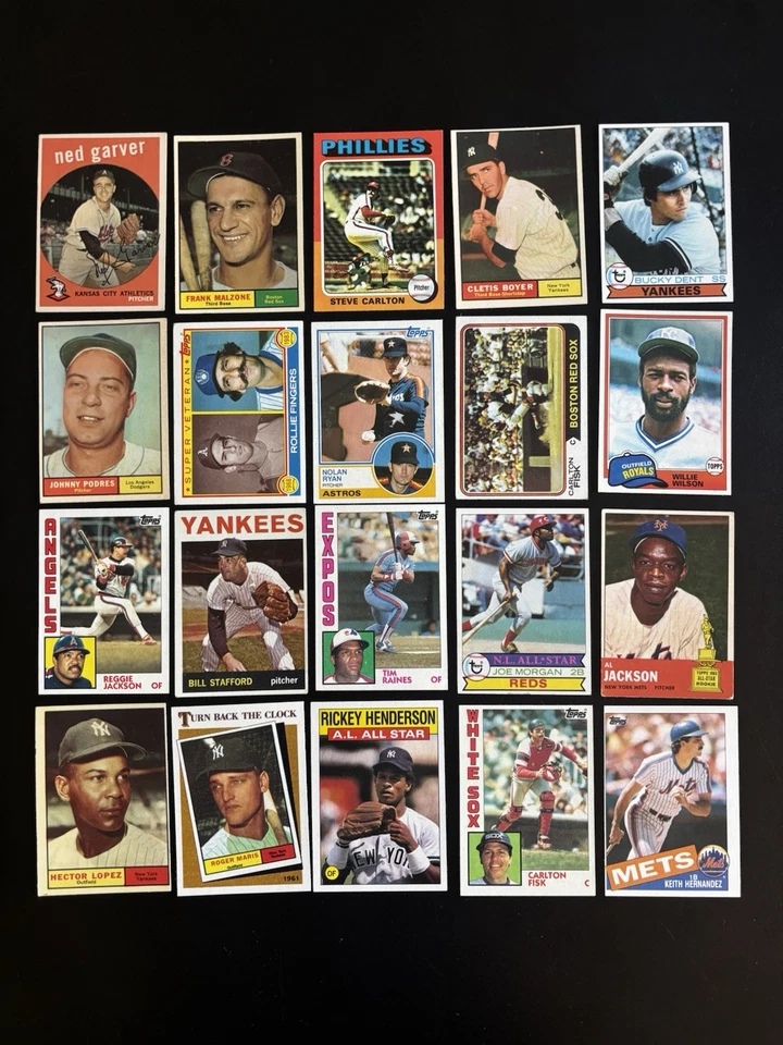 1960s Topps Hof Goat Rc Lot(40) Mickey Mantle Berra Mays Maris Aaron Uecker - Image 2 of 4