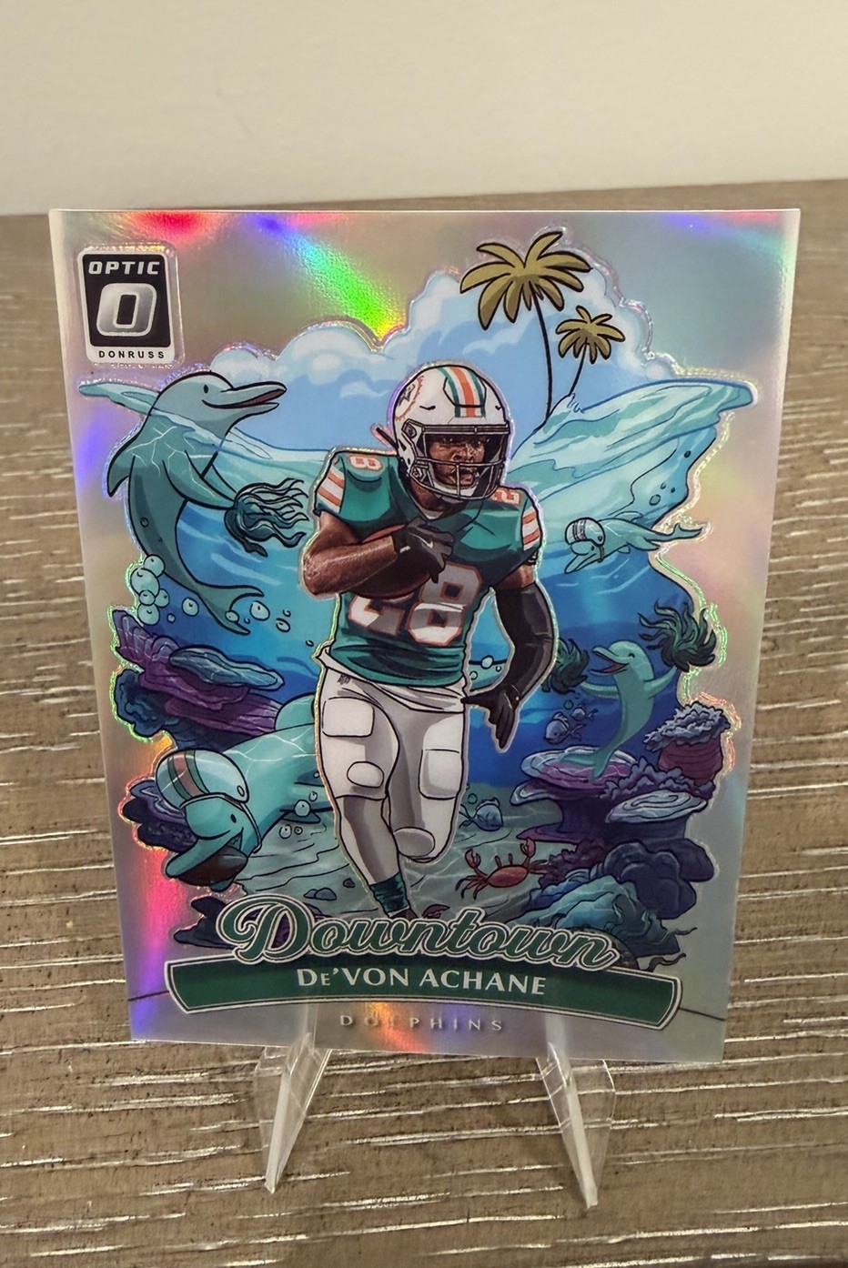 2025 Panini Donruss Devon Achane DOWNTOWN #10 SSP CASE HIT Miami Dolphins