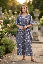 Women's Long African Kaftan Boho Dress Beach Cover-Up Caftan Gown Maxi