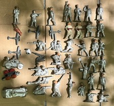 vintage mostly manoil lead soldier lot 42 pieces soldiers, vehicles