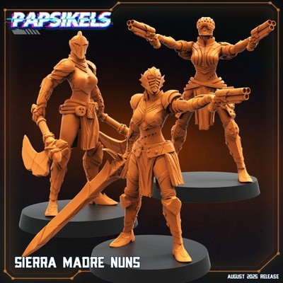 Sierra Madre Nuns: Trench Crusade Resin Miniatures - Papsikels Fantasy (28/32mm