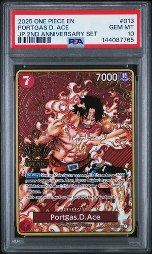 Portgas.D.Ace (One Piece Japanese Version 2nd Anniversary Set) graded PSA 10 for sale on eBay
