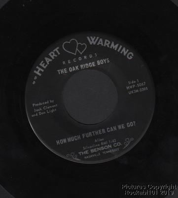 Hear 1967 Oak Ridge Boys Southern Gospel M- 45 - How Much Further Can We Go