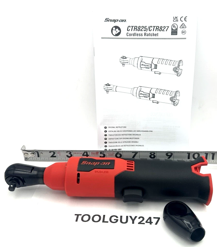 SNAP ON TOOLS США НОВЫЙ 1/4 дюйма 40 футов фунтов беспроводной храповик с кольцевой подсветкой CTR825DB+ - Изображение 2 из 4