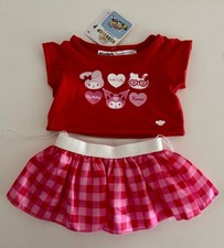 Hello Kitty Build A Bear Kuromi My Melody Outfit Clothes Valentines Skirt Shirt