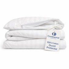 Continental Bedding Premium Cotton Duvet 300 Thread Count Damask Closure Corner