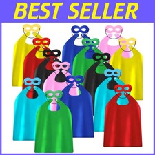 Child Superhero Costume Set - 14 Capes  14 Masks Included