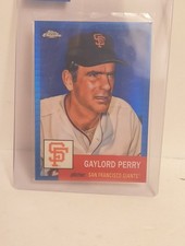 Topps 2022 Chrome Platinum Anniversary Gaylord Perry #325 Blue Parallel Giants