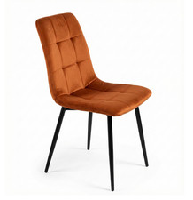 TINKEE PAOLA Set 6 Sedie Moderne in Velluto Trapuntate con Gambe in Metallo