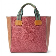 Consuela Floral Embossed Leather Tote Bag Mul...