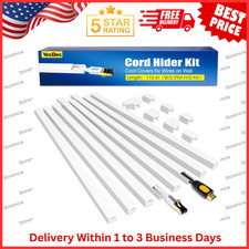 116In Cord Hider Kit, Cord Covers for Wires on Wall, Cord Hider for Wall Mount T