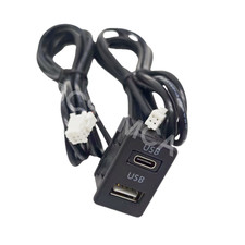 2 USB Port Vehicle Panel Interface Extension Cable Adapter For Dash Flush Mount