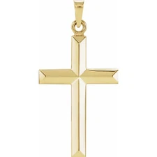 14K Gold 27.7x16.4 mm Cross Pendant NEW ITEM