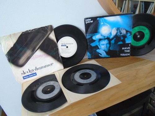 PETER GABRIEL VINYL BUNDLE SO / SELF/ SHAKING TREE 3 TRK 12". 45's 7"s SLEDGEHAM - Foto 2 di 22