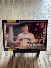 2026 Topps Series 1 Celebration Jacob Misiorowski Dugout Peeks SSP Black RC /10