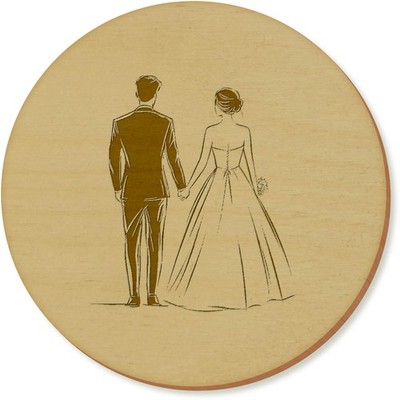 Untersetzer-Sets ''Minimalistisches Hochzeitspaar'' (CR050466)