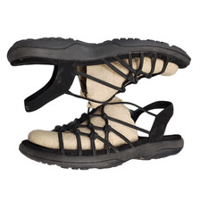 Sandalias Skechers Reggae Slim Forget Me Nudo Tirantes Mujer Talla 9 Negras Sin Cordones