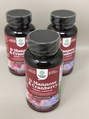 Nature's Craft D-Mannose Cranberry Herbal Complex Urinary 60 capsules 3 Btl 5/28