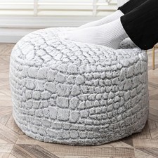 Pouf Ottoman Unstuffed Floor Poof Seat Pouf Ottoman Foot Rest Soft Foot Stool...