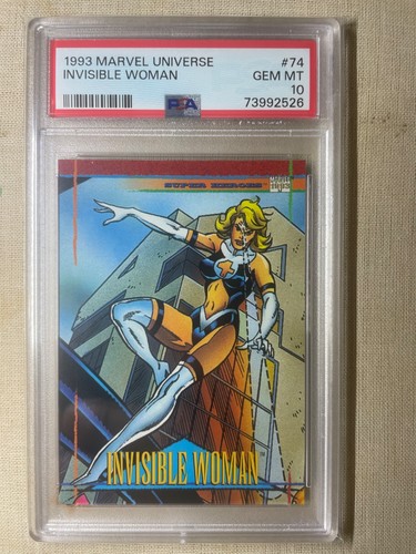 1993 Skybox Marvel Universe Series 4 - #74 Invisible Woman PSA 10 LOW POP
