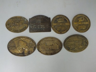 RESTPOSTEN VINTAGE MESSING DAMPF RALLYE PLAKETTEN BARLEYLANDS ALDHAM FMPS ETC.