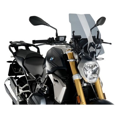 Puig Naked Generation Touring Windscreen - Smoke, For No OEM Mounts 3625H