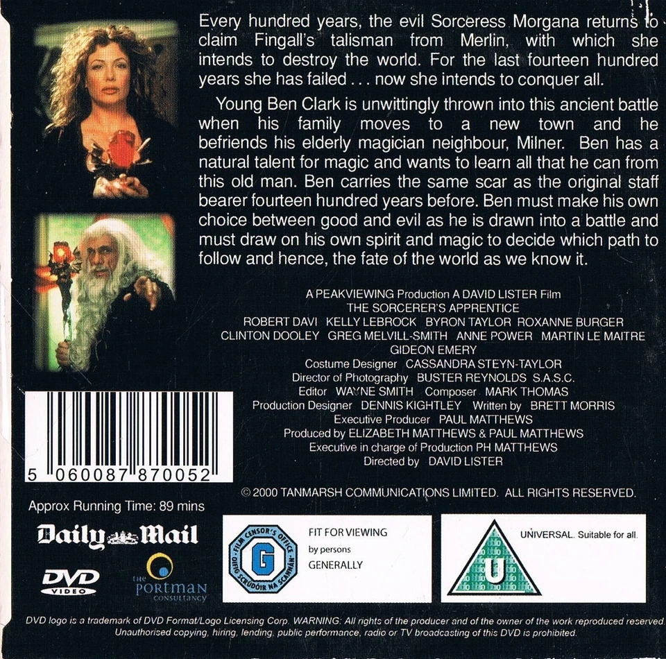 The Sorcerers Apprentice - Robert Davi, Kelly LeBrock - Full Film Promo DVD - Image 2 of 2