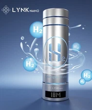 9000ppb Hydrogen H2 Water Bottle PORTABLE & DIGITAL Drink Cup + Inhaler