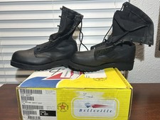 Belleville Black Hot Weather Safety Work Steel Toe Boots, Size 4.0 R, Inv 31