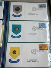 1973 British Virgin Islands Official First Day Stamps & Coins Proof Set ASW 0.76