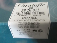 CHRISTOFLE ESSENTIEL STAINLESS  24-PC FLATWARE SET #5920012 BRAND NIB SAVE$ F/SH