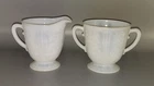 White American Sweetheart Depression Glass Sugar and Creamer
