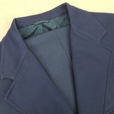 Vintage 60's 70's Mens 44L Blue 2 Piece Suit Leisure Suit