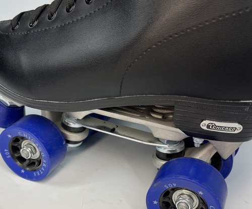Chicago Rollschuhe Herren Klassisch Größe 8 Schwarz Schnürstiefel NEU - Bild 3 von 15