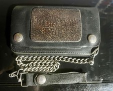 HARLEY DAVIDSON Vintage 1970  s Black Leather Long Wallet