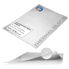 Thermal Block Automotive Heat Shield - 1 Sheet 12&rdquo; 2 Sq Ft, 1 Sheet, Flat Foil
