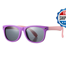 Coasion Kids Polarized Sunglasses Tpee Rubber Flexible Shades For Girls Boys