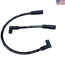 Black 10mm Spark Plug Wires Compatible For Harley Davidson Big Twin 1999-2017... Black 10mm Spark Plug Wires Compatible For Harley Davidson Big Twin 1999-2017...