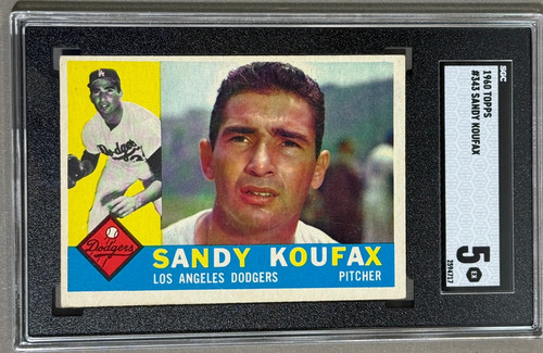 Sandy Koufax #343 1960 Topps card