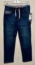 Tommy Hilfiger Boys Blue Denim Jeans Size M 12 /14, Stretch Fabric, New W/tags 