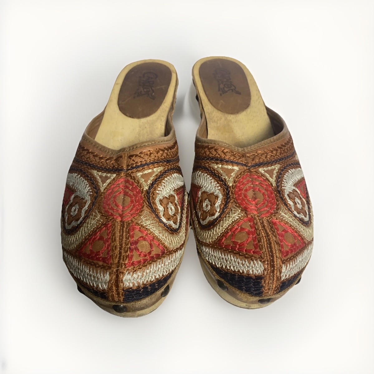Mules Cape Robbin Multicolores à Paillettes - Taille US 7, Talon Moyen, Bout Pointu, Neuf Avec Boîte