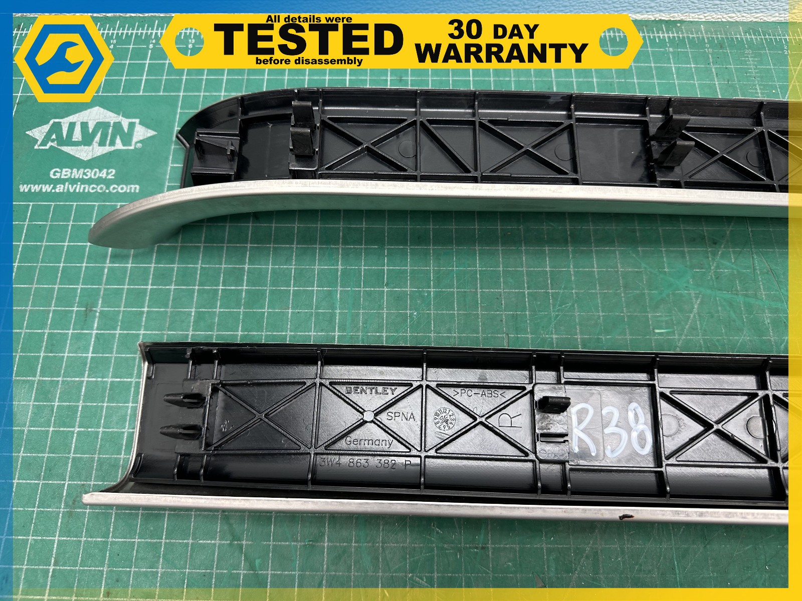 06-12 BENTLEY Flying Spur DOOR SILL PANEL SCUFF PLATE STEP COVER TRIM SET OEM