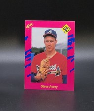1990 Classic Update Travel Pink STEVE AVERY Rookie Card #T4 Atlanta Braves. rookie card picture