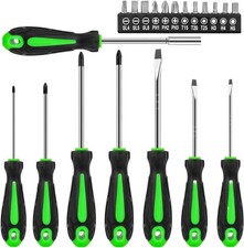 20-Piece Magnetic Screwdriver & Bit Set, CR-V Steel Phillips Flat Pozidriv kit
