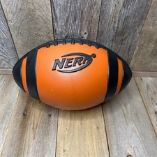 Nerf Pro Weather Blitz Football Orange Black 2008 Hasbro Textured Grip Toy