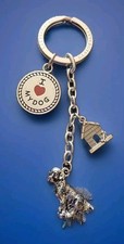 I LOVE    MY DOG charmed keychain