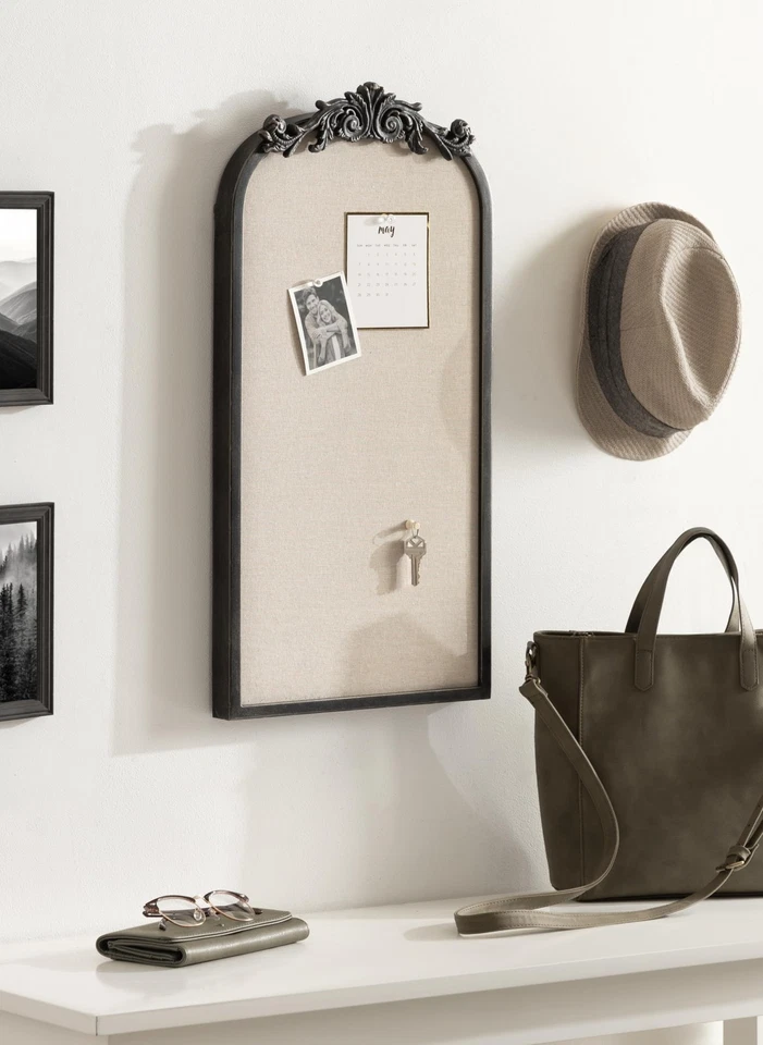 Vintage Black Pinboard 25x13 Arendahl Arch Frame Decorative Bulletin Board - Image 4 of 4